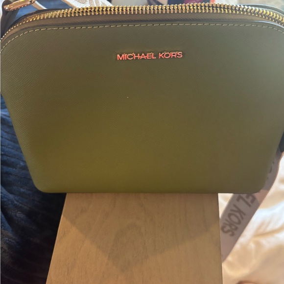 Michael Kors Handbags - Michael Kors Green Crossbody Bag with Gold Hardware